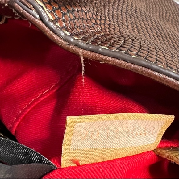 DOONEY & BOURKE Barlow Lizard Chocolate Brown Embossed Genuine Leather Satchel - Picture 11 of 16